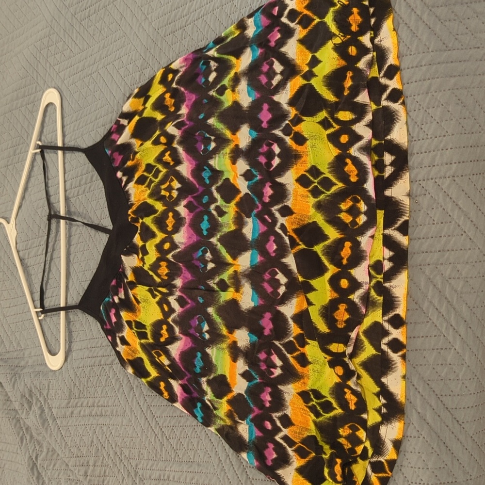 Flowy, Bohemian, T-back Strap Tank - Picture 2 of 5